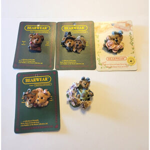 Lot of 5 Boyds Bears & Friends Bear Wear Brooches Pins Collections Teddy Bears